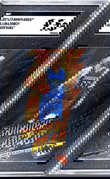 2022-23 Panini Mosaic #9 Luka Doncic Thunder Road SGC 9.5