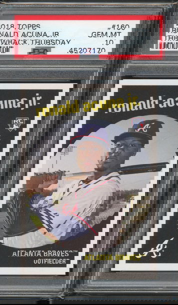 2018 Topps Ronald Acuna Jr Throwback Thursday #160