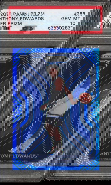 ANTHONY EDWARDS ROOKIE SILVER PRIZM PSA 10