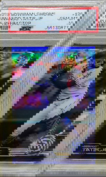 2019 Bowman chrome Fernando Tatis blue refractor #/150 PSA 10 Gem mint