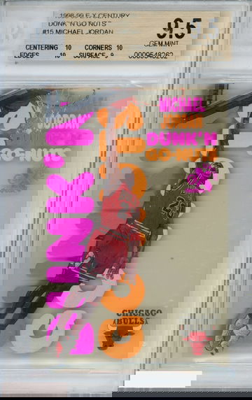 1998-99 E-X CENTURY DUNK N GO NUTS MICHAEL JORDAN #15 BULLS HOF BGS 9.5 GEM MINT