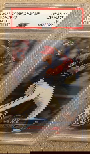 2018 topps chrome update Juan Soto Psa 10