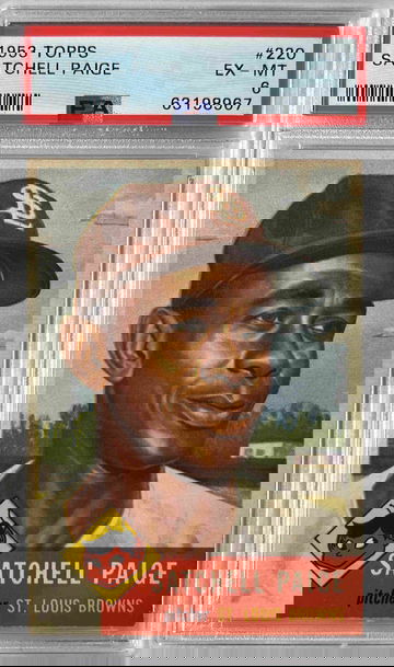 1953 Topps #220 SATCHELL PAIGE St. Louis Browns HOF PSA 6 EX-MT Baseball