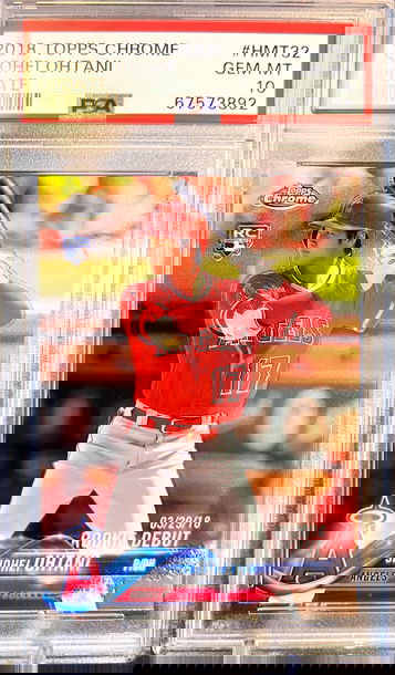 ⭐️ SHOHEI OHTANI 2018 TOPPS CHROME UPDATE #HMT32 PSA 10 GEM GRADED ROOKIE RC 🔥