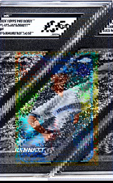 2024 Topps Pro Debut #PDC-195 Jake Bennett Chrome Gold Mini-Diamond Refractor /50 SGC 9.5