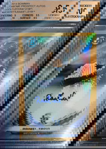 Raimel Tapia 2014 Bowman Chrome Auto RC GOLD /50