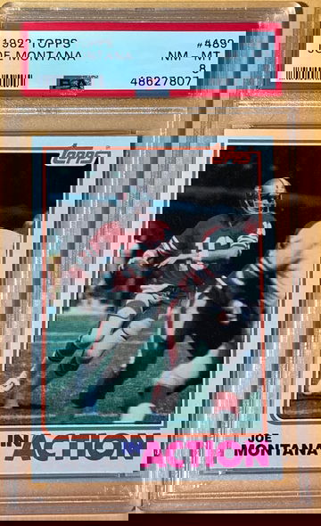 1982 TOPPS JOE MONTANA #489 - PSA 8