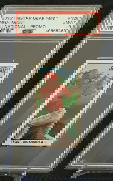 2010 Tristar Obak Mini 31st National Promo Mike Trout PSA 9 Mint