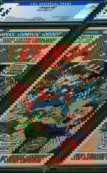 AVENGERS #98, CGC 9.6 NM+