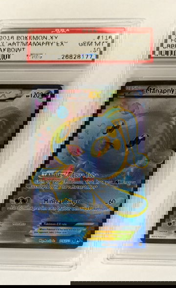 Manaphy EX Full Art PSA 10 2016 Pokemon Breakpoint XY