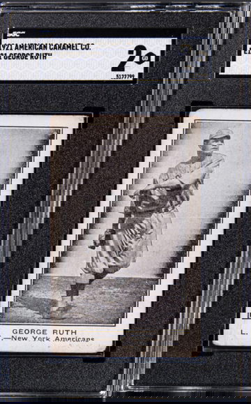 1921 American Caramel E121 Babe “George” Ruth SGC 2