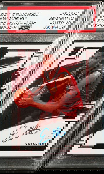 2021 Panini Impeccable Rookie Autograph Asia Evan Mobley #2 /88 PSA 10