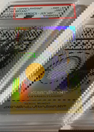 2005 Topps Chrome REFRACTOR Kobe Bryant Hardwood Heroics Jersey 42/99 MINT PSA 9