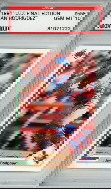 IVAN RODRIGUEZ 1991 UPPER DECK FINAL EDITION PSA 10 ROOKIE CARD