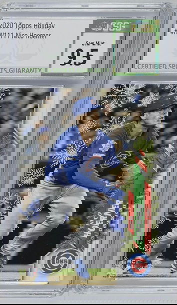 2020 Topps Holiday NICO HOERNER Rookie Card #HW111 Chicago Cubs CSG Gem Mint 9.5