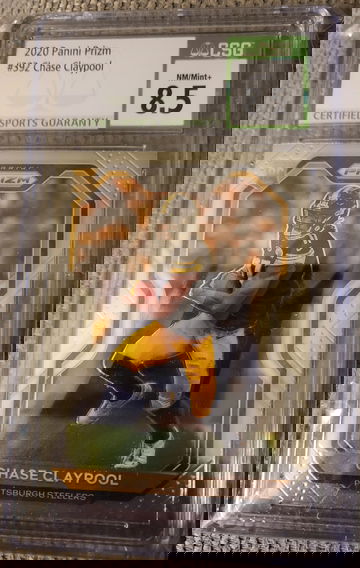 Chase Claypool Prizm Base Rookie CSG 8.5 Pittsburgh Steelers
