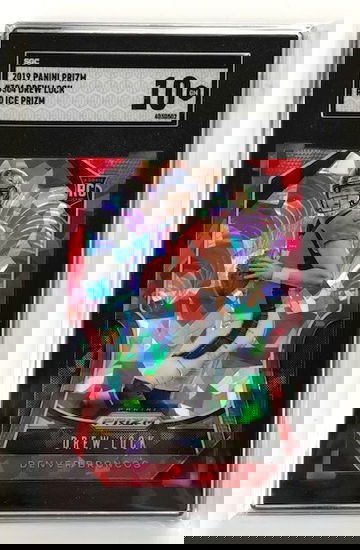 2019 Drew Lock Prizm Red Ice SGC 10