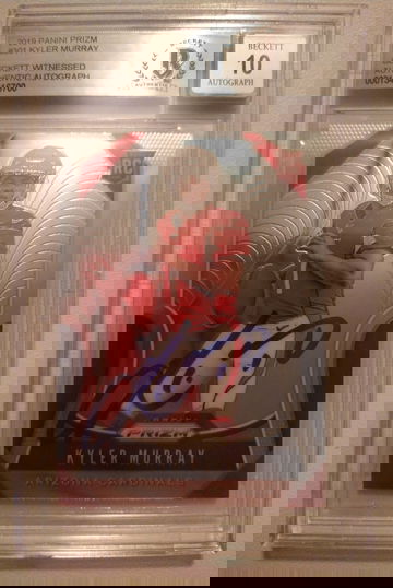 Kyler Murray Signed 2019 Panini Prizm RC #301 Beckett Grading Services Auto 10 