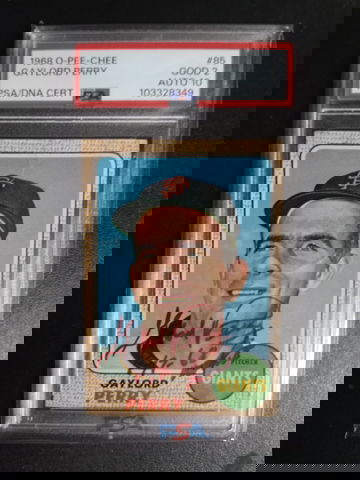 1968 o-pee-chee #85 Gaylord Perry PSA 2 Auto