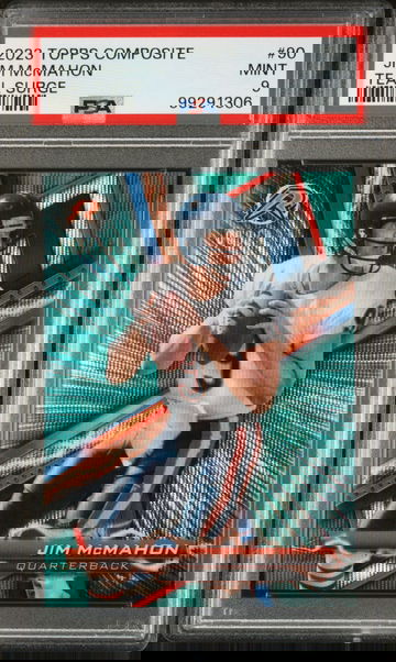 Jim McMahon 2023 Topps Resurgence NFL #90 Teal Surge 098/149 Card PSA 9 Mint