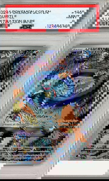 2024 POKEMON SCR EN-STELLAR CROWN SQUIRTLE #148 ILL RARE PSA 9 MINT