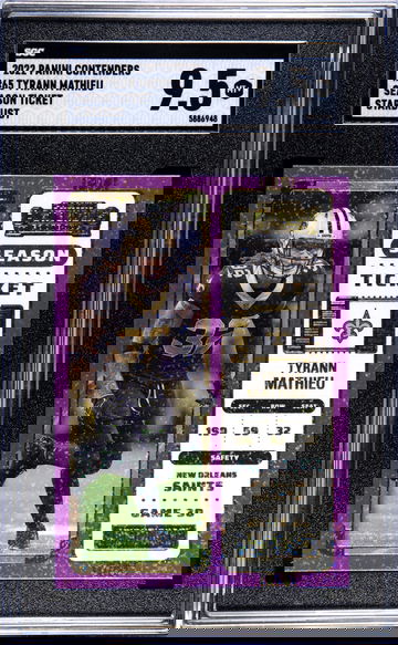 2022 Panini Contenders Stardust Tyrann Mathieu #65 SGC 9.5