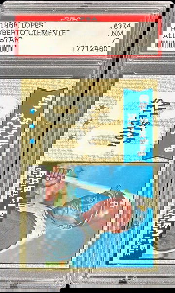 1968 Topps All Star #374 Roberto Clemente Pittsburgh Pirates HOF PSA 7