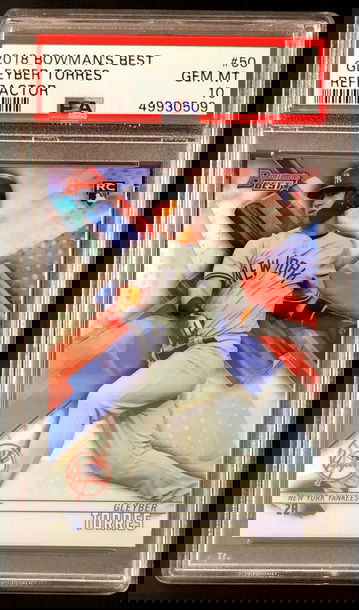 2018 Bowman’s Best Gleyber Torres #50 Rookie Refractor - PSA 10 Gem! Yankees