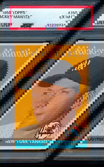 1958 Topps Mickey Mantle #150 PSA 6 ++ LOOKS NM/MT