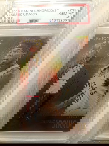 2019-20 Terence Davis Chronicles Essentials Gold RC 3/10 PSA 10