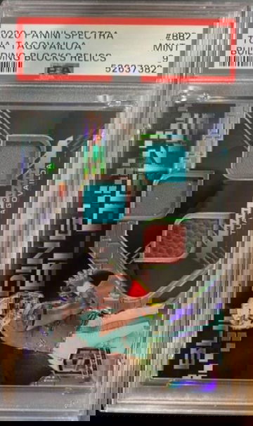 2020 Panini Spectra Tua Tagovailoa Building Blocks Relics 3 Patch Rookie Card Numbered 23/99 PSA 9 Mint Rare POP 2 