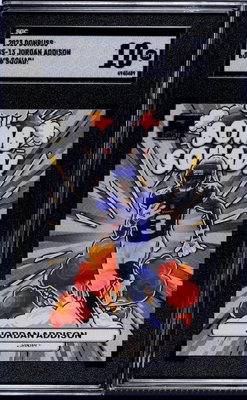 2023 Donruss #BS-13 Jordan Addison Bomb Squad! SGC 10