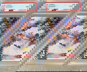 Corey Seager 2016 Topps PSA9 Lot of 2