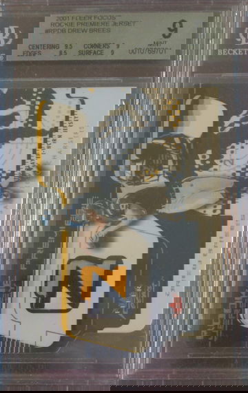 2001 Fleer Focus Rookie Premiere Jersey Drew Brees