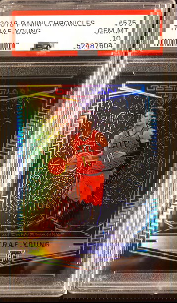 2018 Panini Chronicles Trae Young Obsidian PSA 10 Rookie Card R 