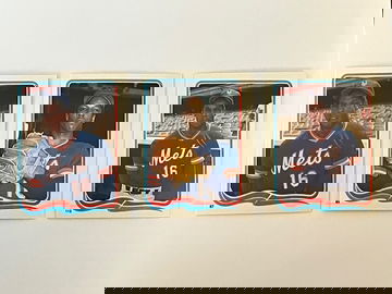 1985 Dwight Gooden RC Fleers Stickers #'s 87, 95 & 113 (NM).