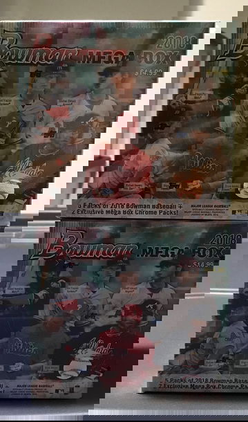 Lot of (2) 2018 Bowman Mega Box Baseball Sealed