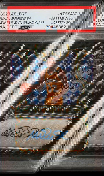 2022 Select Magic Johnson Top Shelf Auto Black 1/1 PSA Auto 10