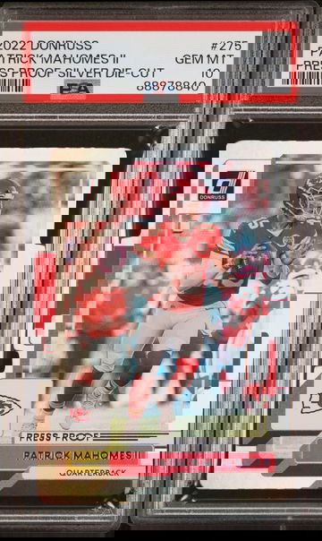 🔥POP only 8!! PSA 10 #/75 PATRICK MAHOMES 2022 Silver Press Proof Die Cut 