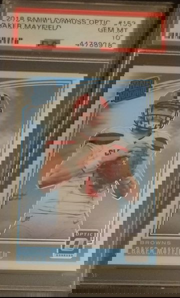 2018 Panini Optic Baker Mayfield RC #153 PSA 10