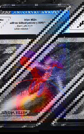 1994 MARVEL MASTERPIECES SILVER HOLOFOIL IRON MAN #5 CGC 9 MINT