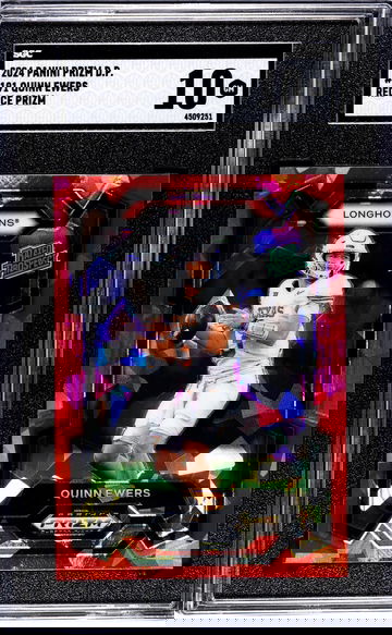 2024 Panini Prizm Draft Picks Red Ice Prizm Quinn Ewers #191 SGC 10