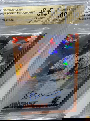 Eloy Jimenez 2019 Topps Chrome Sapphire Rookie Autographs Orange /25 BGS 9.5