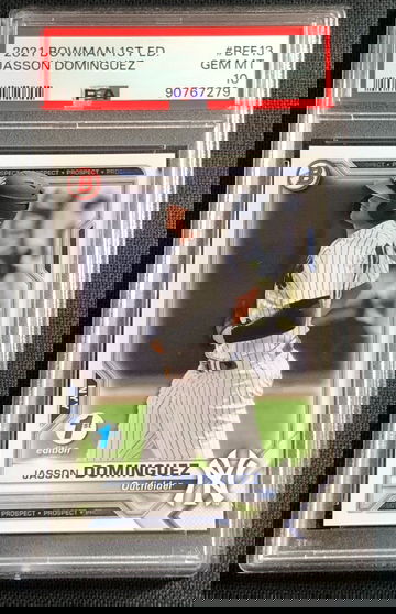 2021 BOWMAN 1ST EDITION BFE13 JASSON DOMINGUEZ PSA 10 Yankees