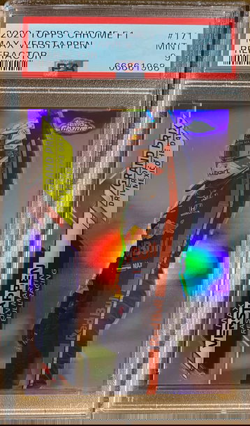 2020 TOPPS CHROME F1 MAX VERSTAPPEN REFRACTOR #171 PSA 9 MINT 