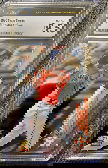 2020 Topps Chrome Yordan Alvarez Rookie Card CSG 9.5 Mint Plus