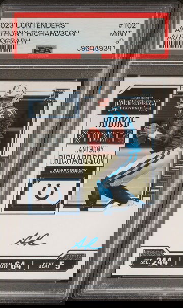 2023 Panini Contenders Autograph Anthony Richardson #102 PSA 9