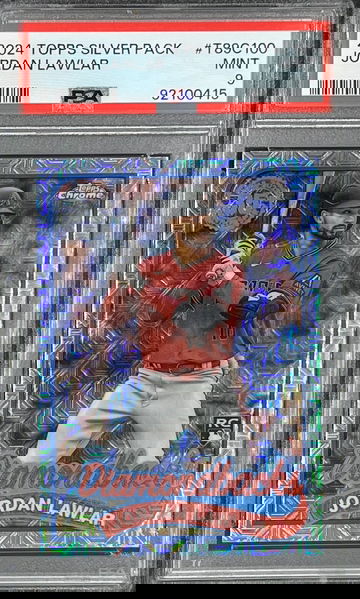 2024 Topps chrome silver pack Jordan Lawlar PSA 9