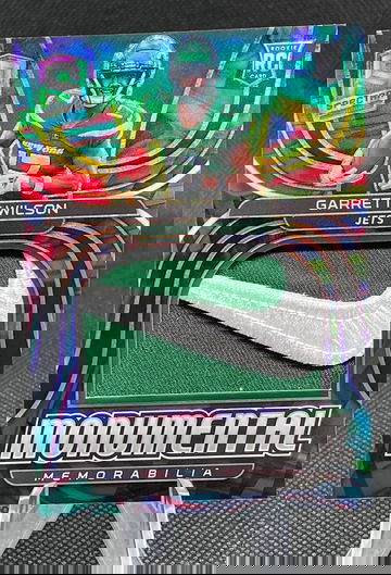 2022 Spectra Garrett Wilson Rookie Neon Marble Prizm Nike Patch /4