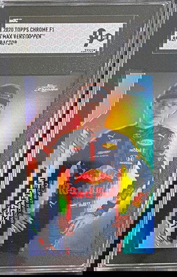 2020 Topps Chrome Formula 1 F1 Max Verstappen Refractor SGC 9